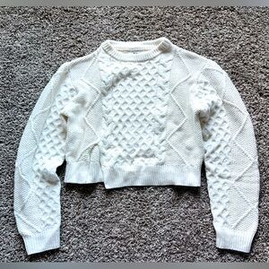 Target Future Collective with Reese Blutstein Cropped Cableknit Crewneck Sweater